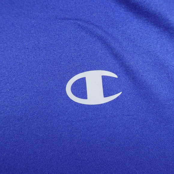 Champion Shirt Mens L Blue Performance Athletic Short Sleeve Workout Gym Run Tee - Picture 3 of 11